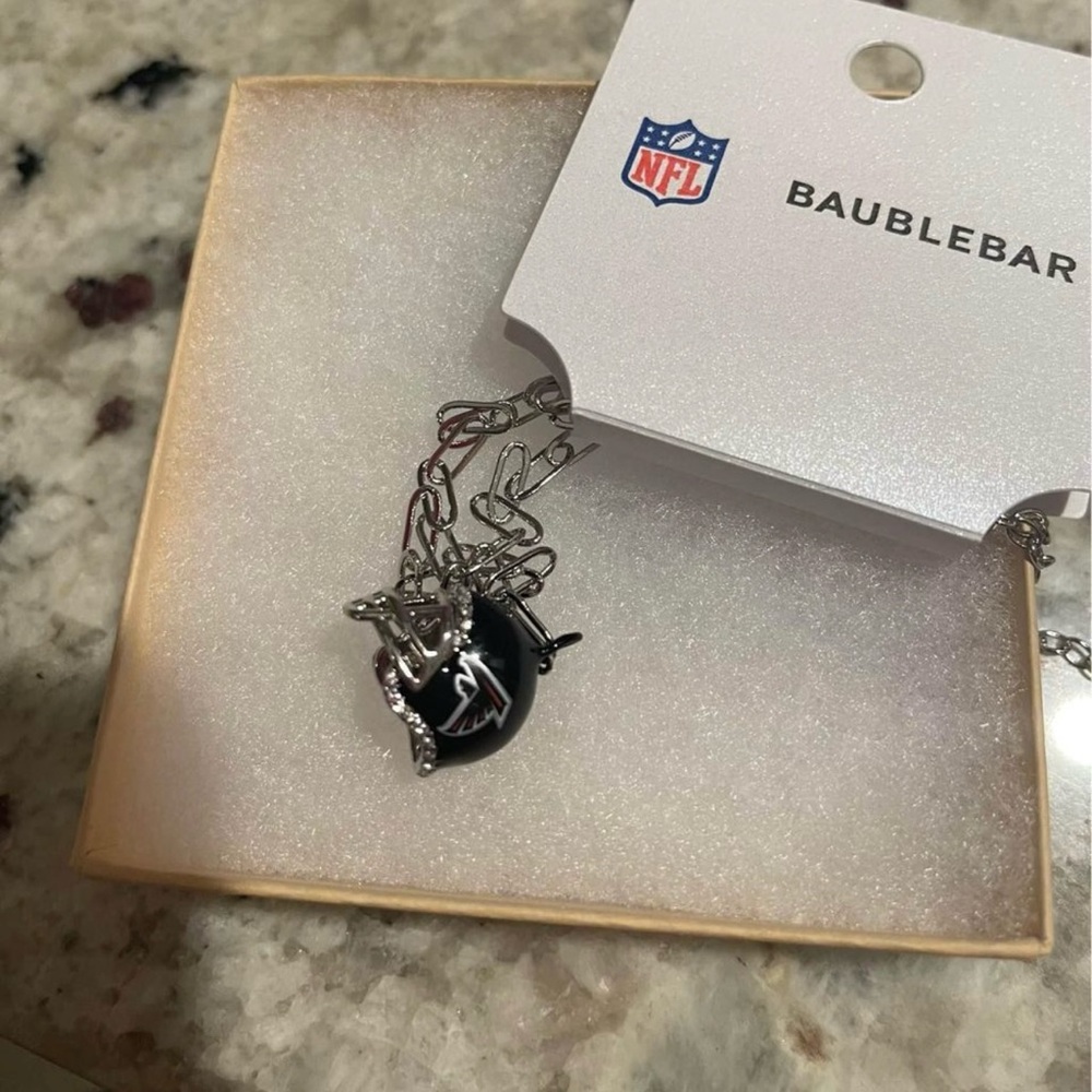 Bauble Bar Falcons NFL Necklace